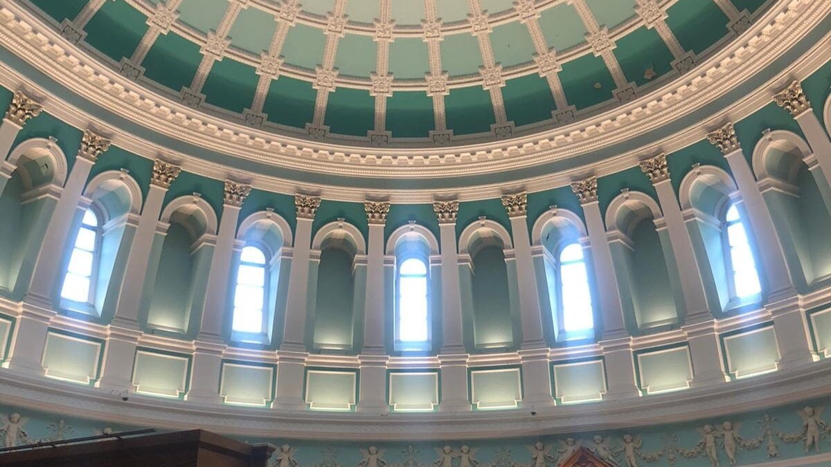 The domed Reading Room of the National Library of Ireland in Dublin
