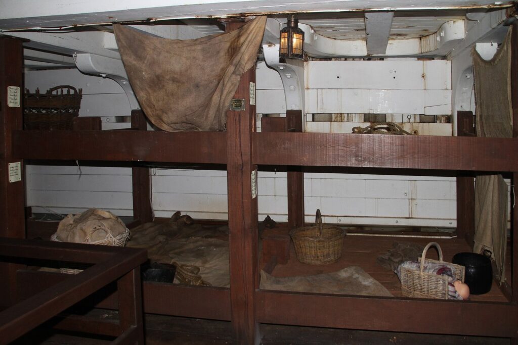Below deck on the Dunbrody famine ship, New Ross
