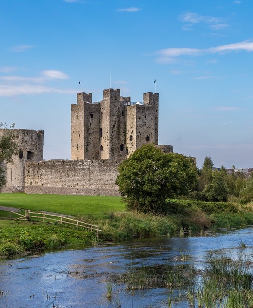 Trim Castle keep beside the River Boyne, County Meath